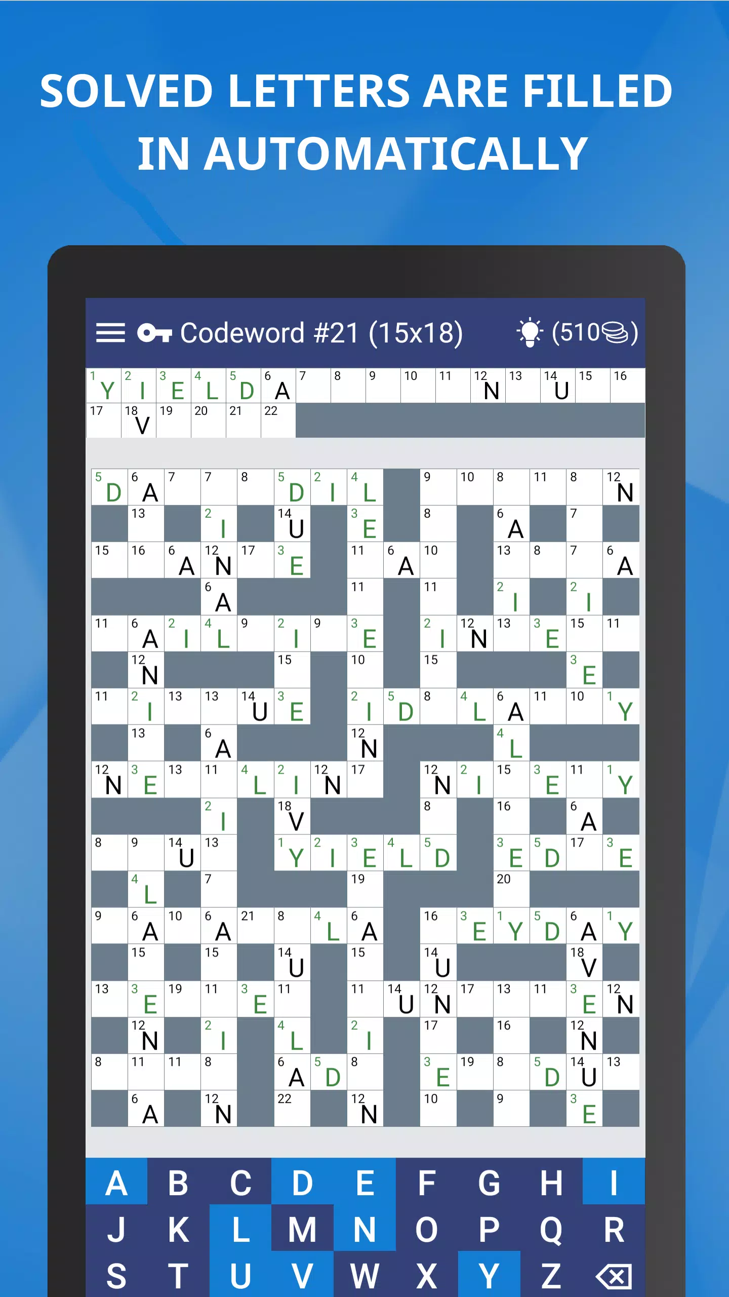 Keywords — Codeword Puzzle应用截图第3张