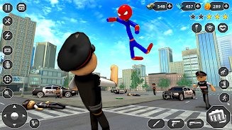 Stick Rope Hero Superhero Game Скриншот 3