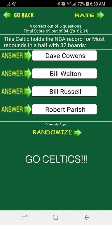 Trivia & Schedule Celtics fans Screenshot 1