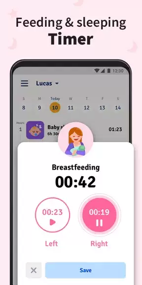 Baby Tracker - Breastfeeding Tangkapan skrin 1