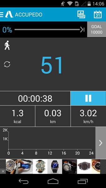 Pedômetro Accupedo Captura de tela 3