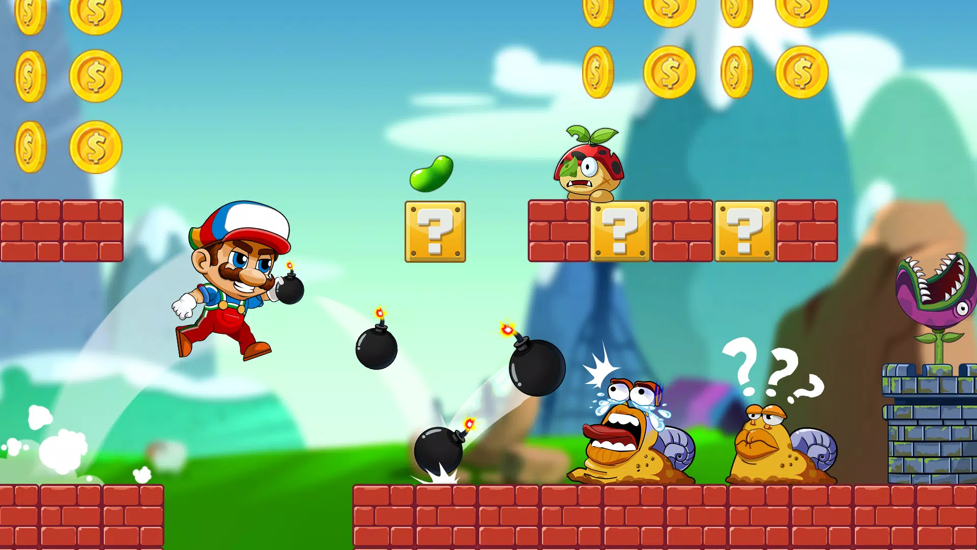 Super Bean Bros: Running Games Schermafbeelding 0