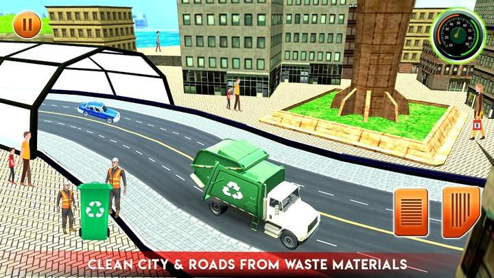 City Garbage Truck Driving Sim Screenshot 1