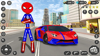 Stick Rope Hero Superhero Game Screenshot 0