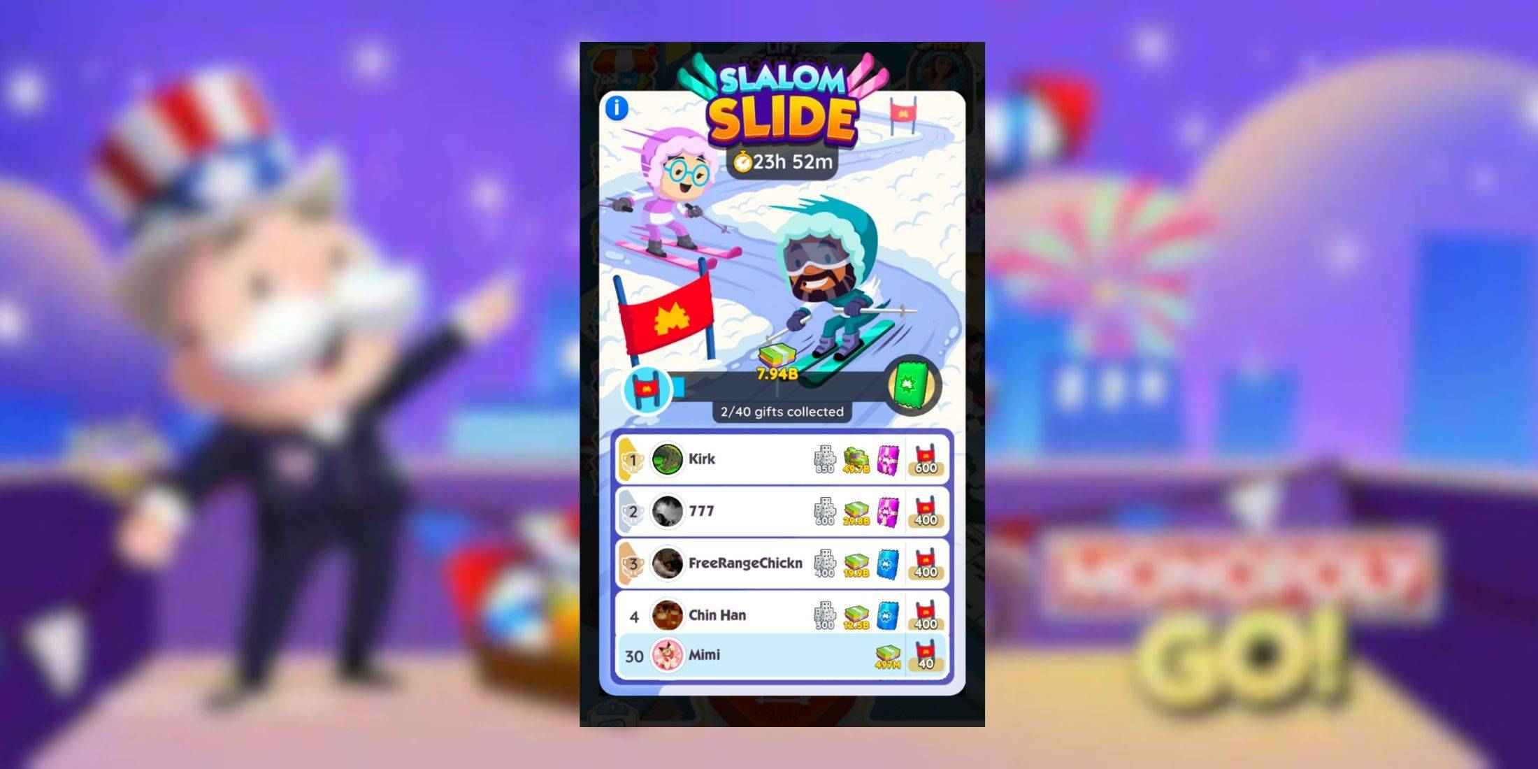 Monopoly Go သည် Slalom Slide: Rewards and Progress ထုတ်ဖော်ပြသခဲ့သည်