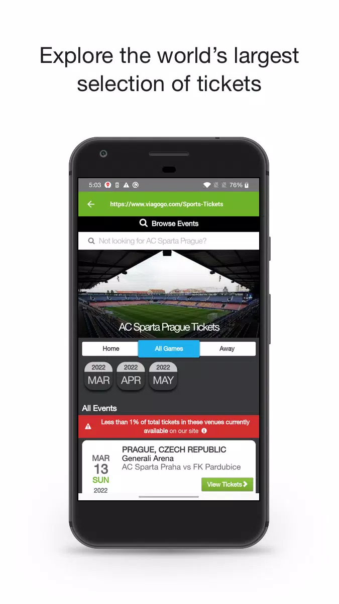 viagogo Tickets應用截圖第1張