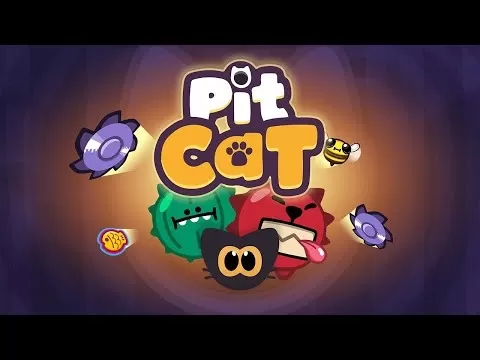Captura de tela da jogabilidade de Pit Cat mostrando planejamento de trajetória