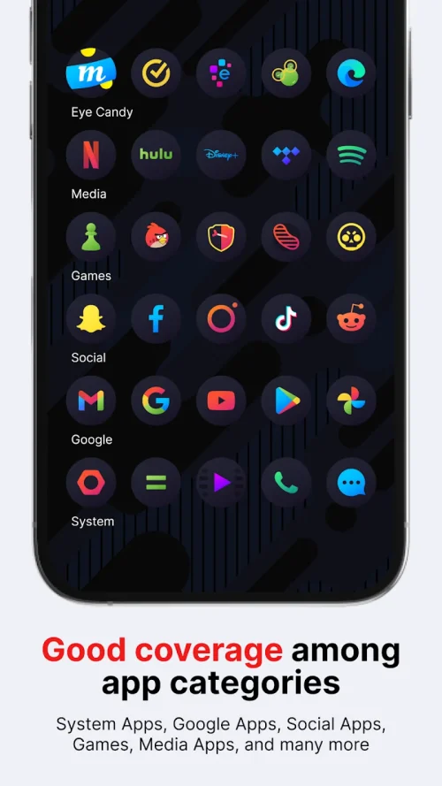 Hera Dark: Circle Icon Pack स्क्रीनशॉट 3