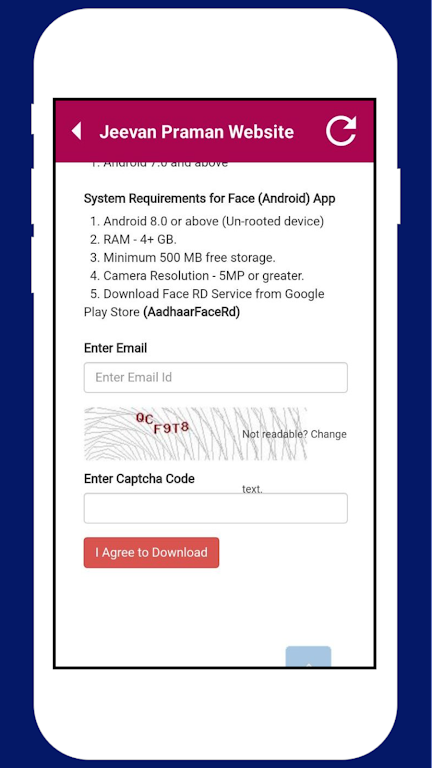 Aadhar Face Rd Authentication স্ক্রিনশট 0