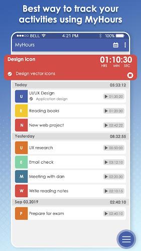 MyHours : Track Your Hours, Ti Captura de tela 1