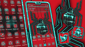 Tech Spider Launcher Theme Скриншот 0