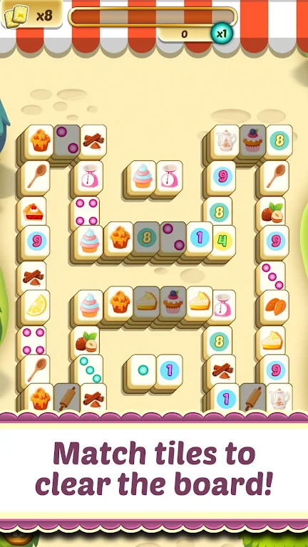 Mahjong Solitaire Cupcake Bake Captura de pantalla 0