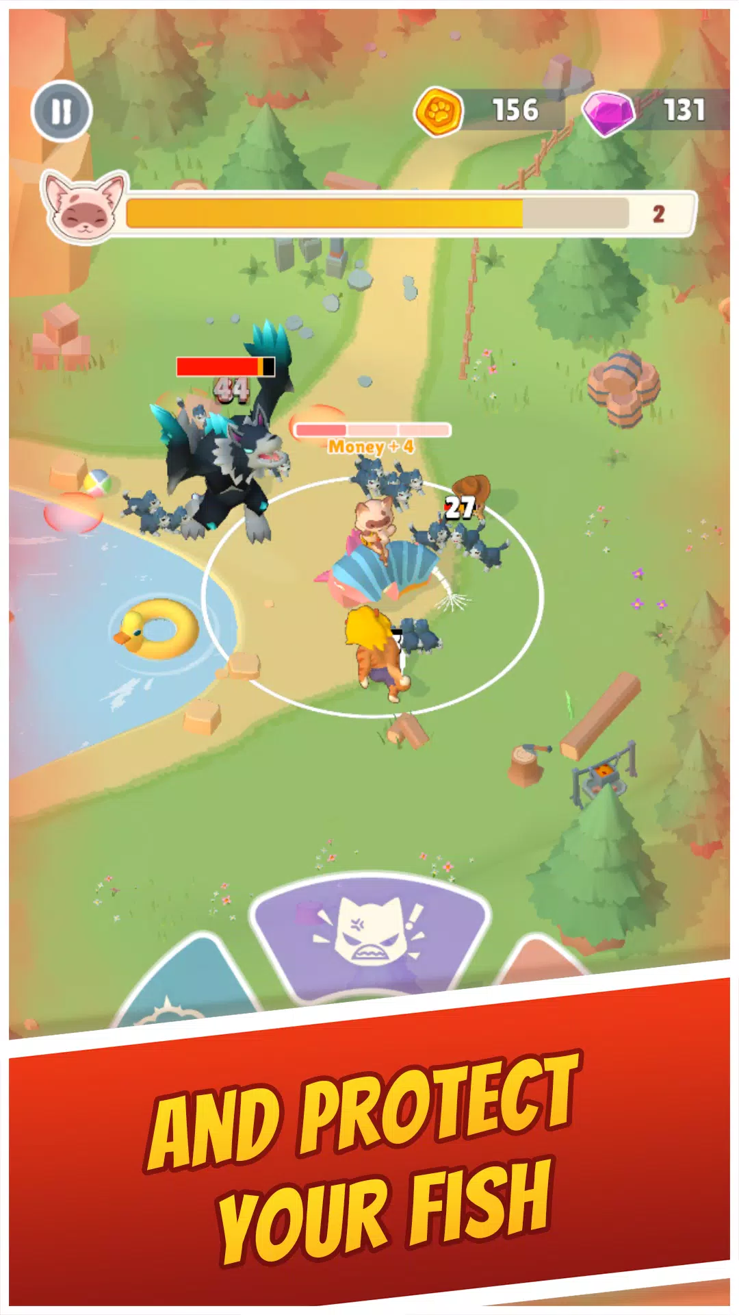 Cat Hero: Idle Tower Defense स्क्रीनशॉट 0