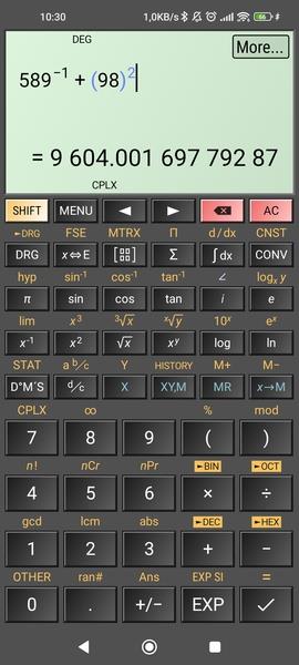 HiPER Scientific Calculator Captura de pantalla 1