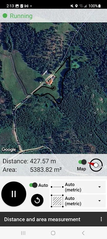 Distance and area measurement Screenshot 2