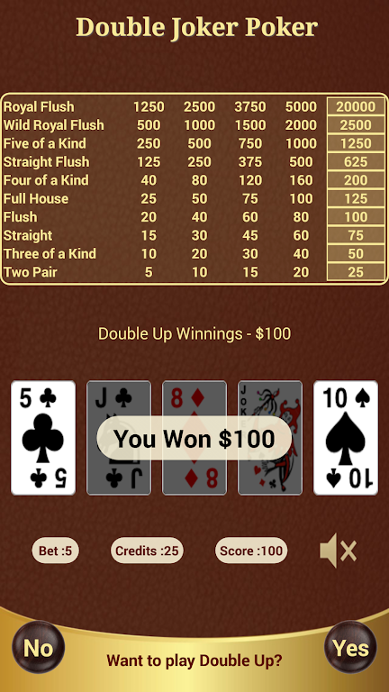 Double Joker Poker Screenshot 2