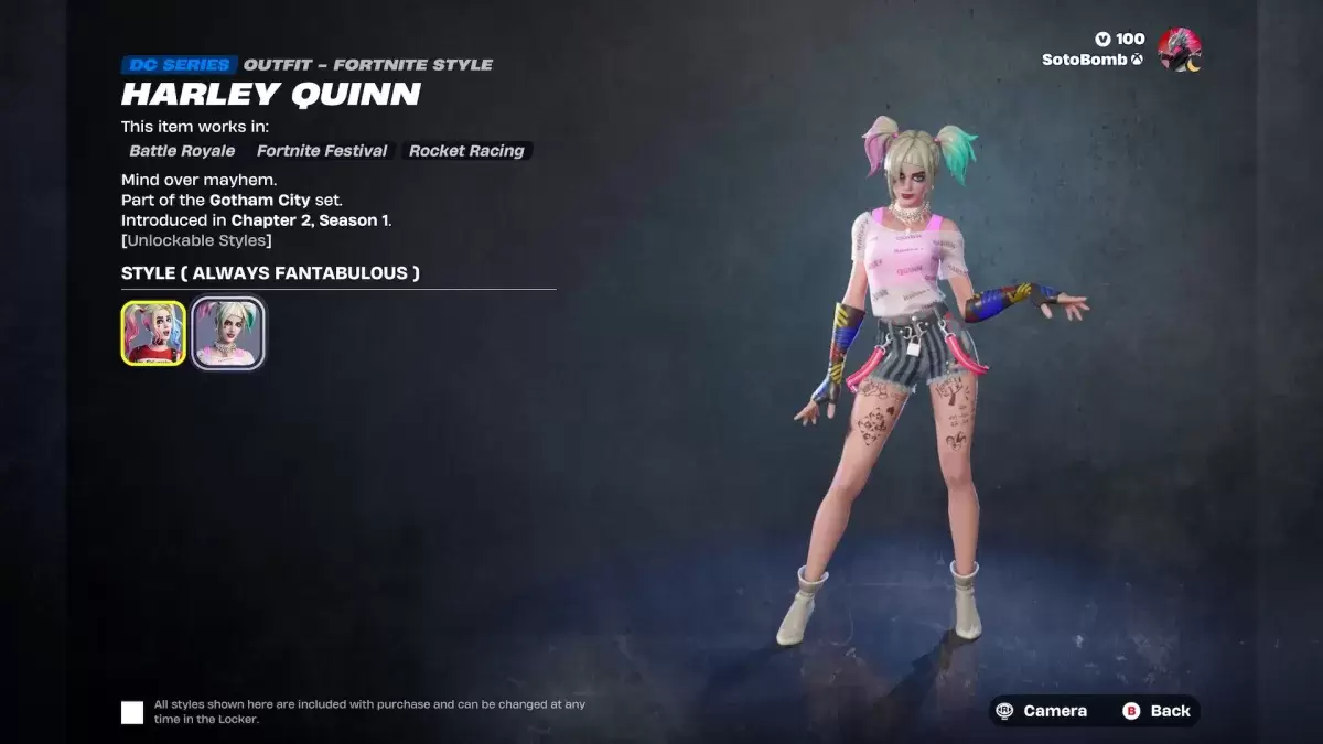 Ang Harley Quinn Skin sa Fortnite bilang bahagi ng isang artikulo tungkol sa mga pakikipagsapalaran.