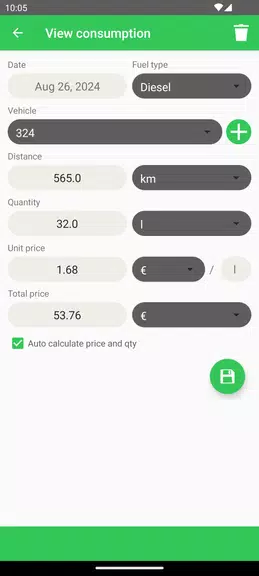 Fuel Consumption 스크린샷 2