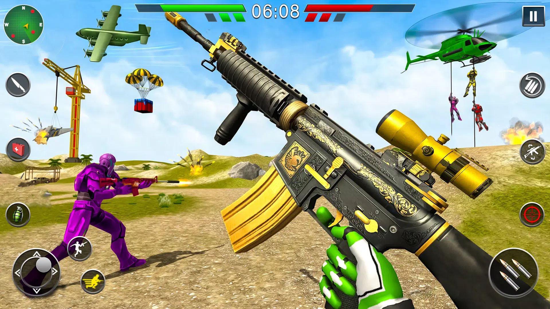 Robot Gun Battle: Offline FPS Tangkapan skrin 2