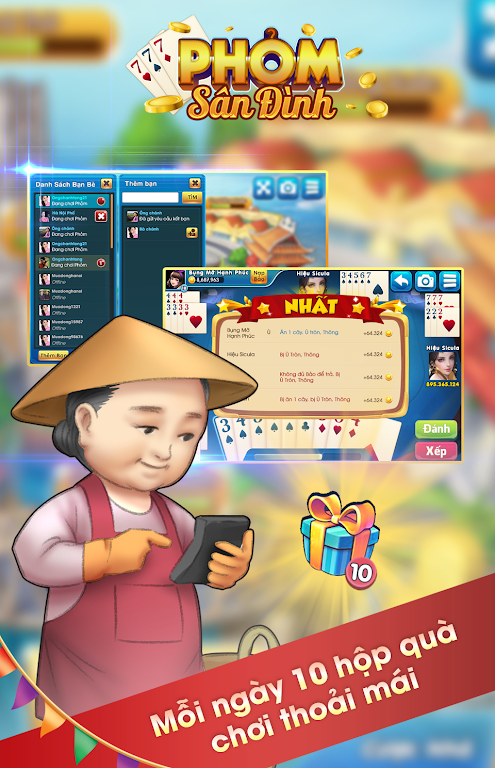 Phỏm Sân Đình - Tá Lả - Tú Lơ Khơ - Phỏm Screenshot 2