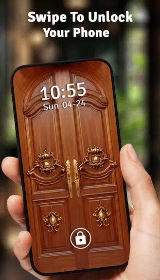 Vintage Door Lock Screen Zrzut ekranu 0