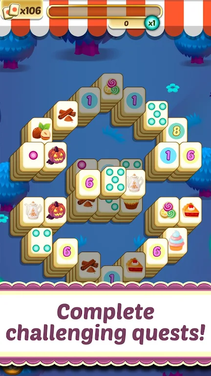 Mahjong Solitaire Cupcake Bake Captura de pantalla 1