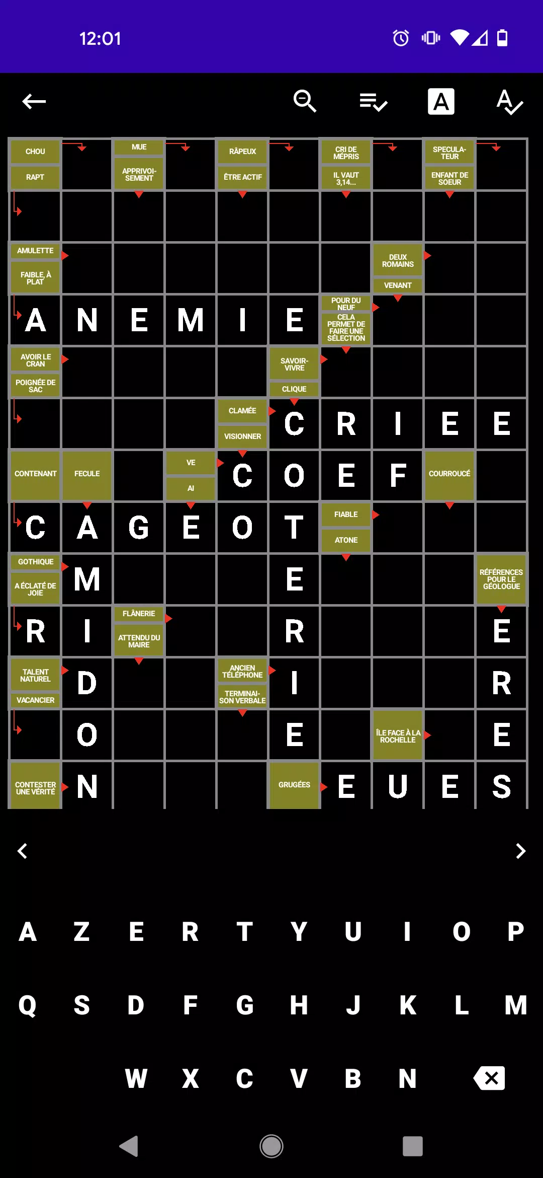 Mots Fléchés Français應用截圖第3張