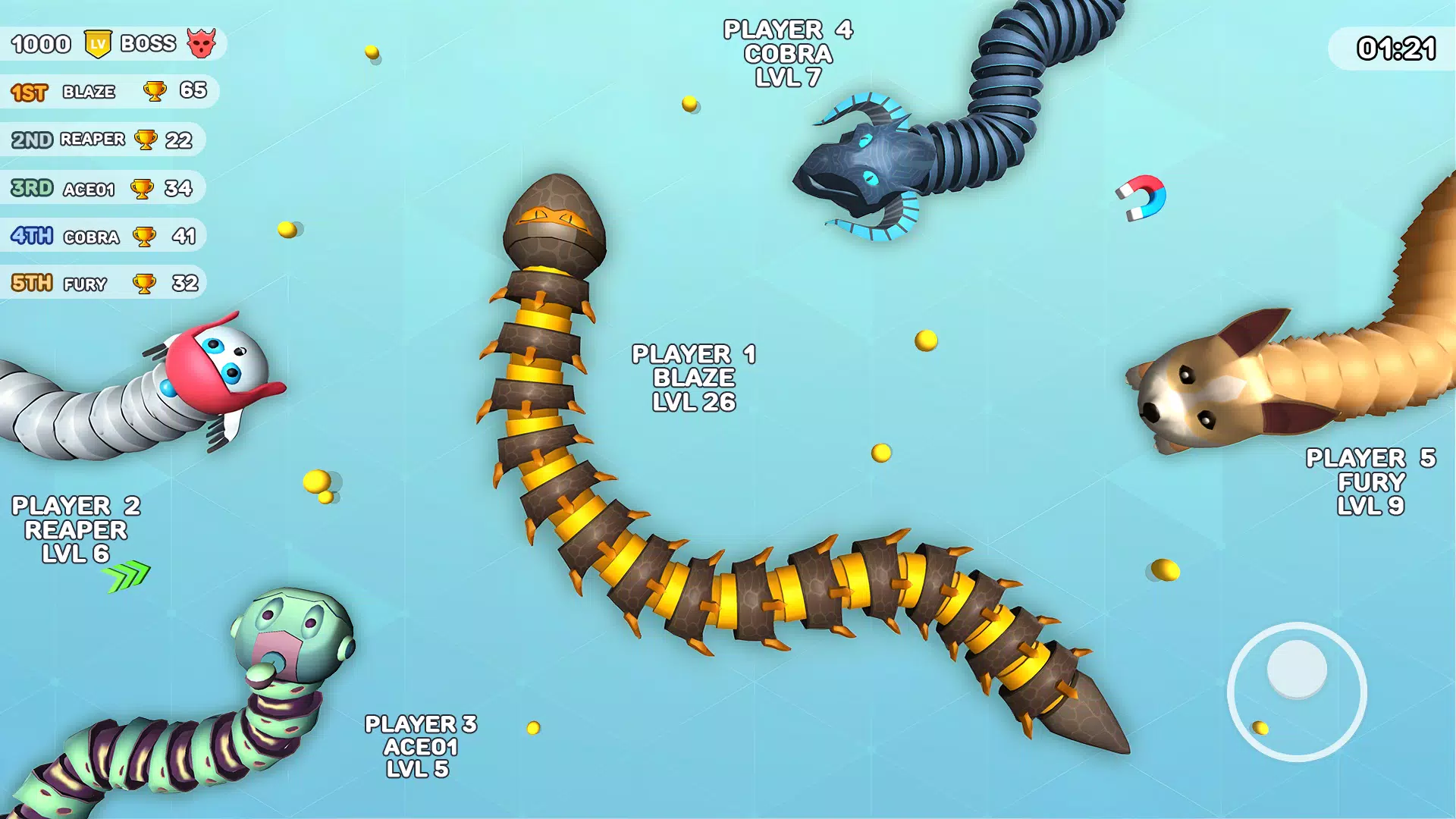 Worms Clash - Snake Games スクリーンショット 1