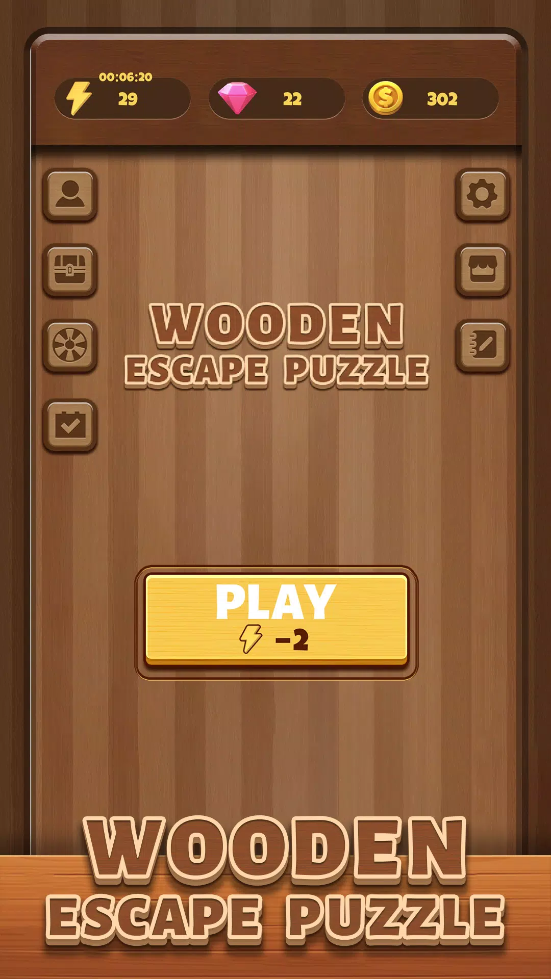 Wooden Escape Puzzle Ảnh chụp màn hình 1