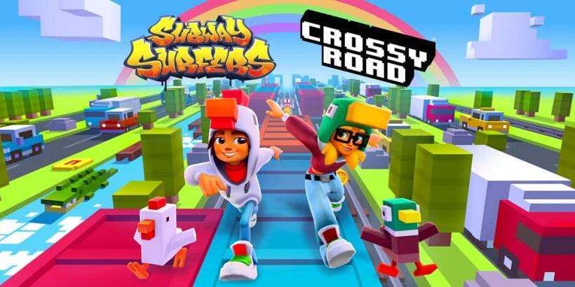「地下鉄のサーファーとCrossy Roadの発射壮大なクロスオーバーイベント」