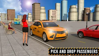 USA Taxi Car Driving: Car Game Ekran Görüntüsü 0