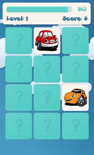 Cars memory game for kids Tangkapan skrin 2