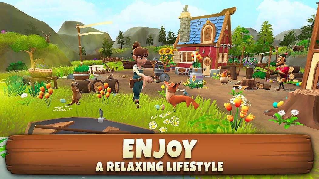 Sunrise Village: Farm Game Mod ဖန်သားပြင်ဓာတ်ပုံ 2