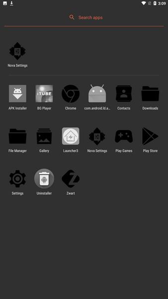 Zwart - Black Icon Pack Captura de tela 2