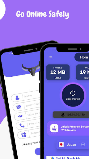 HornVPN ဖန်သားပြင်ဓာတ်ပုံ 0