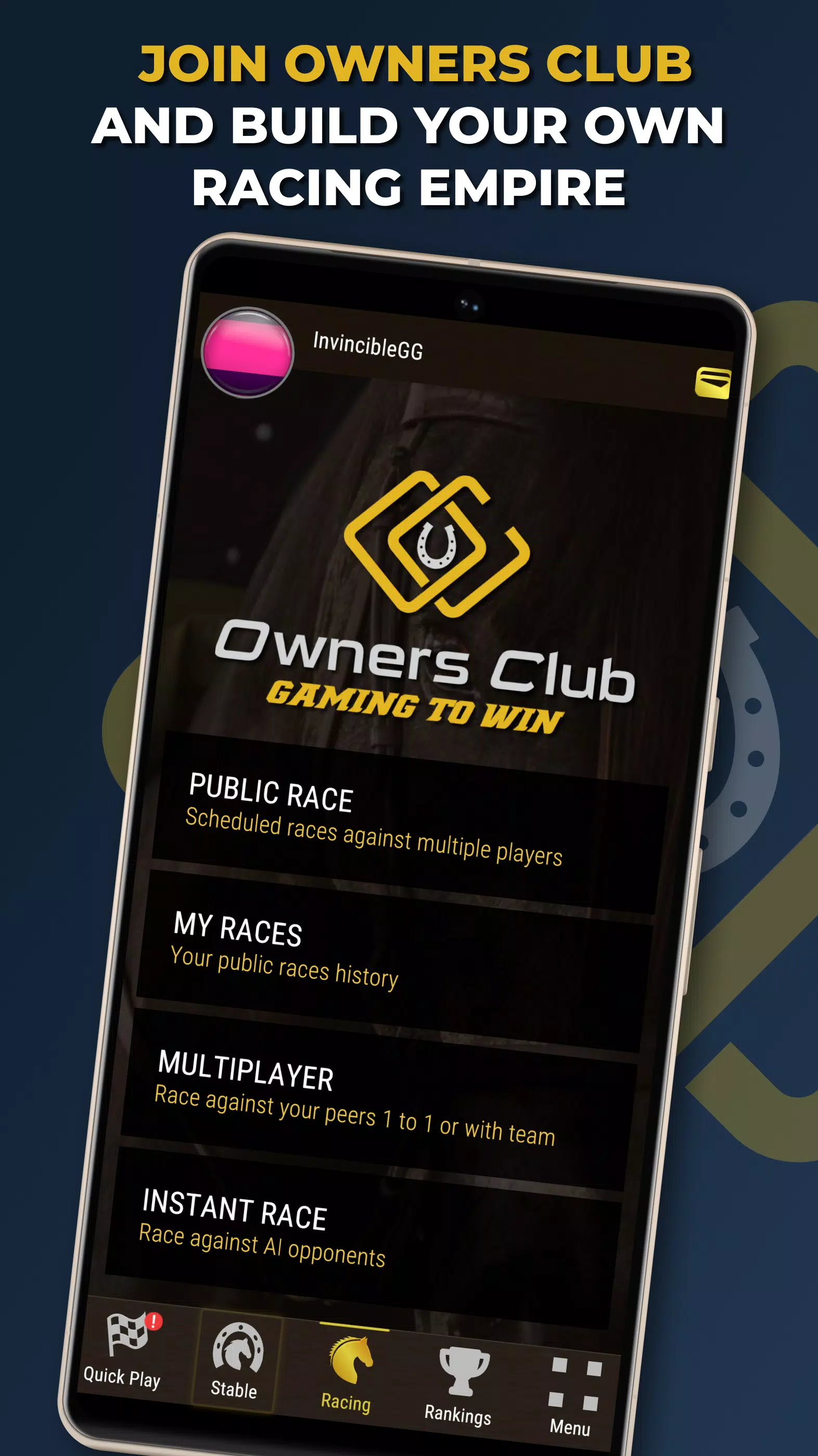 Owners Club - AI Horse Racing Screenshot 0