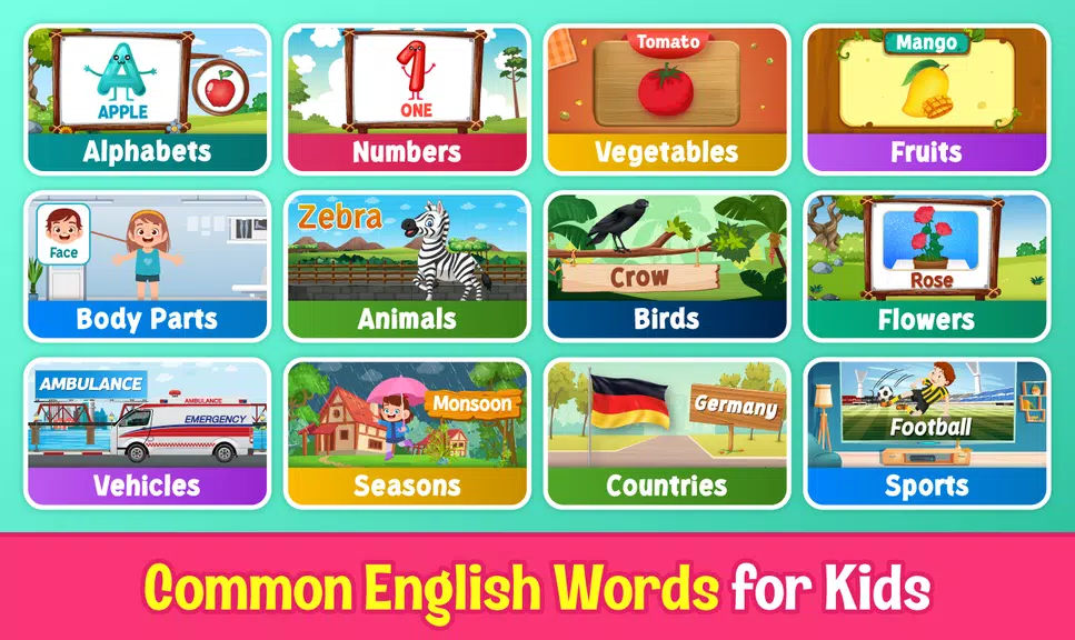 Kids English Learning Games Zrzut ekranu 0