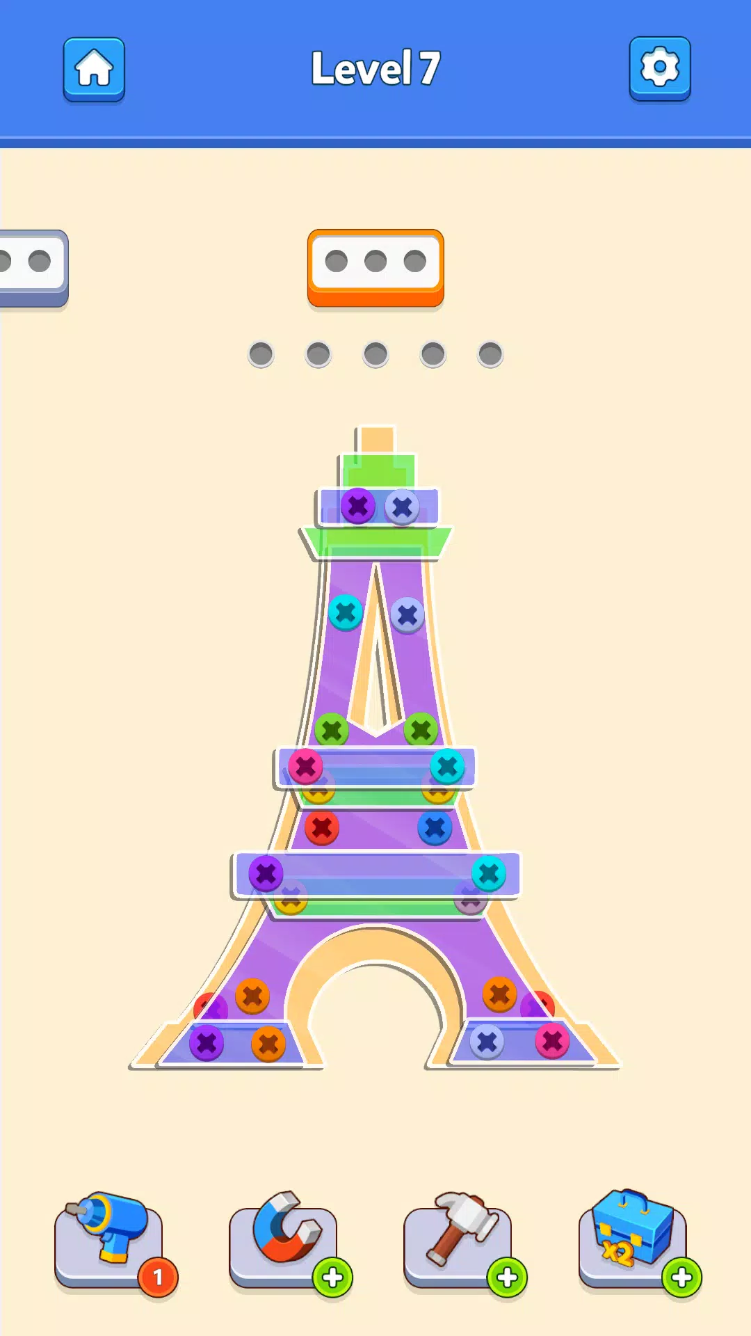 Screw Pin Jam Puzzle Nuts Bolt 스크린샷 0