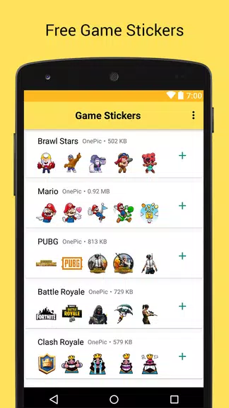 Schermata Game Stickers for Whatsapp 0