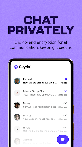 Skyda - Chats & VPN Captura de pantalla 0