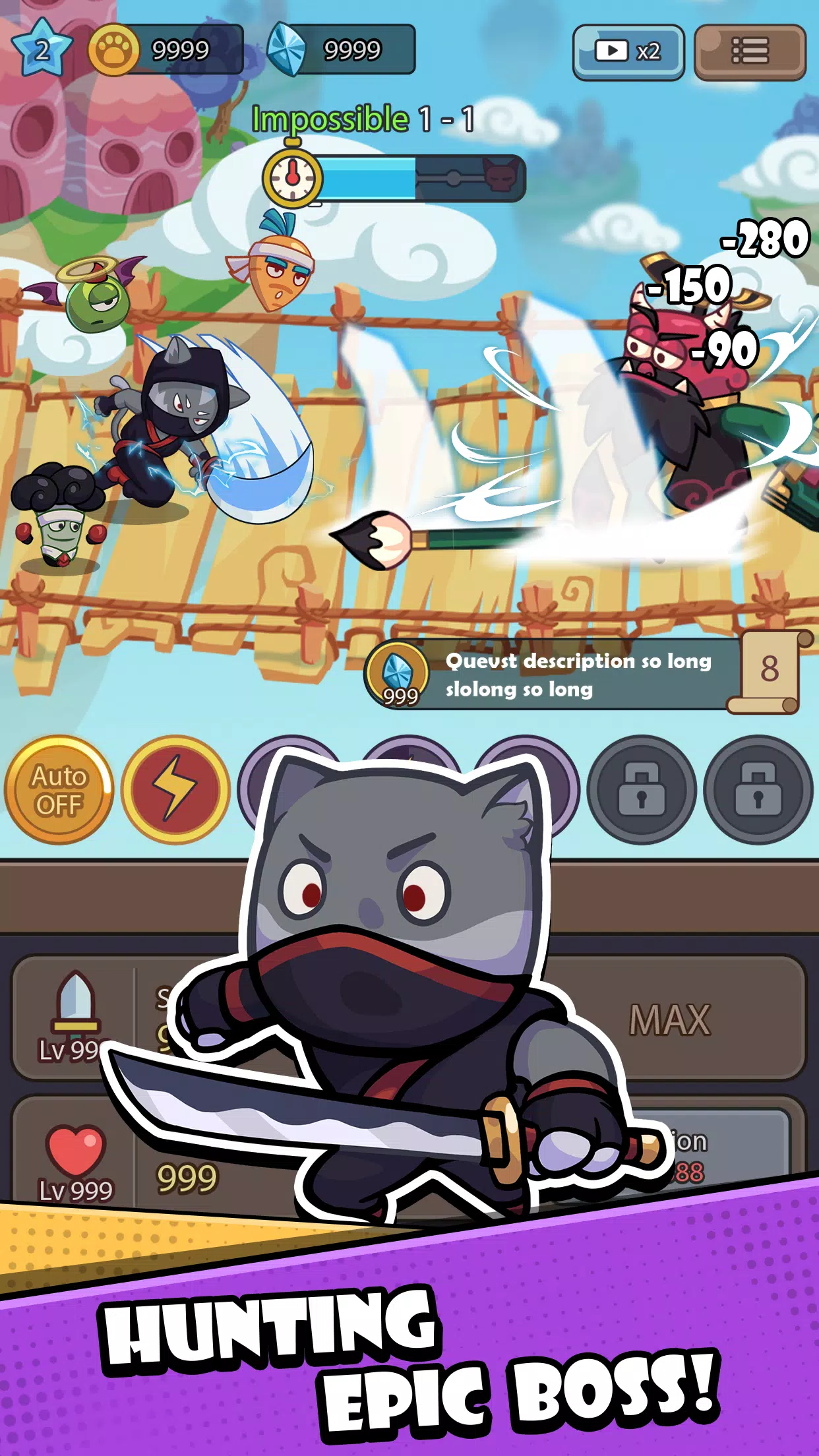 Cat Hero: Idle RPG War ဖန်သားပြင်ဓာတ်ပုံ 3