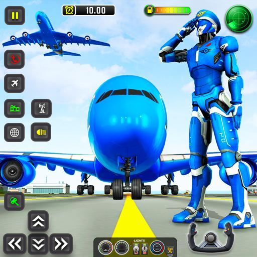 Robot Pilot Airplane Game