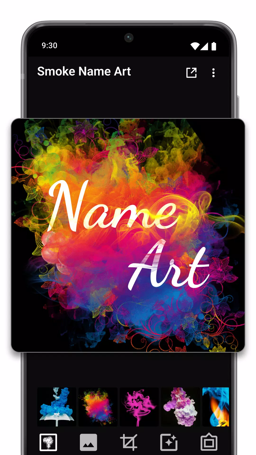 Smoke Name Art Maker Скриншот 3