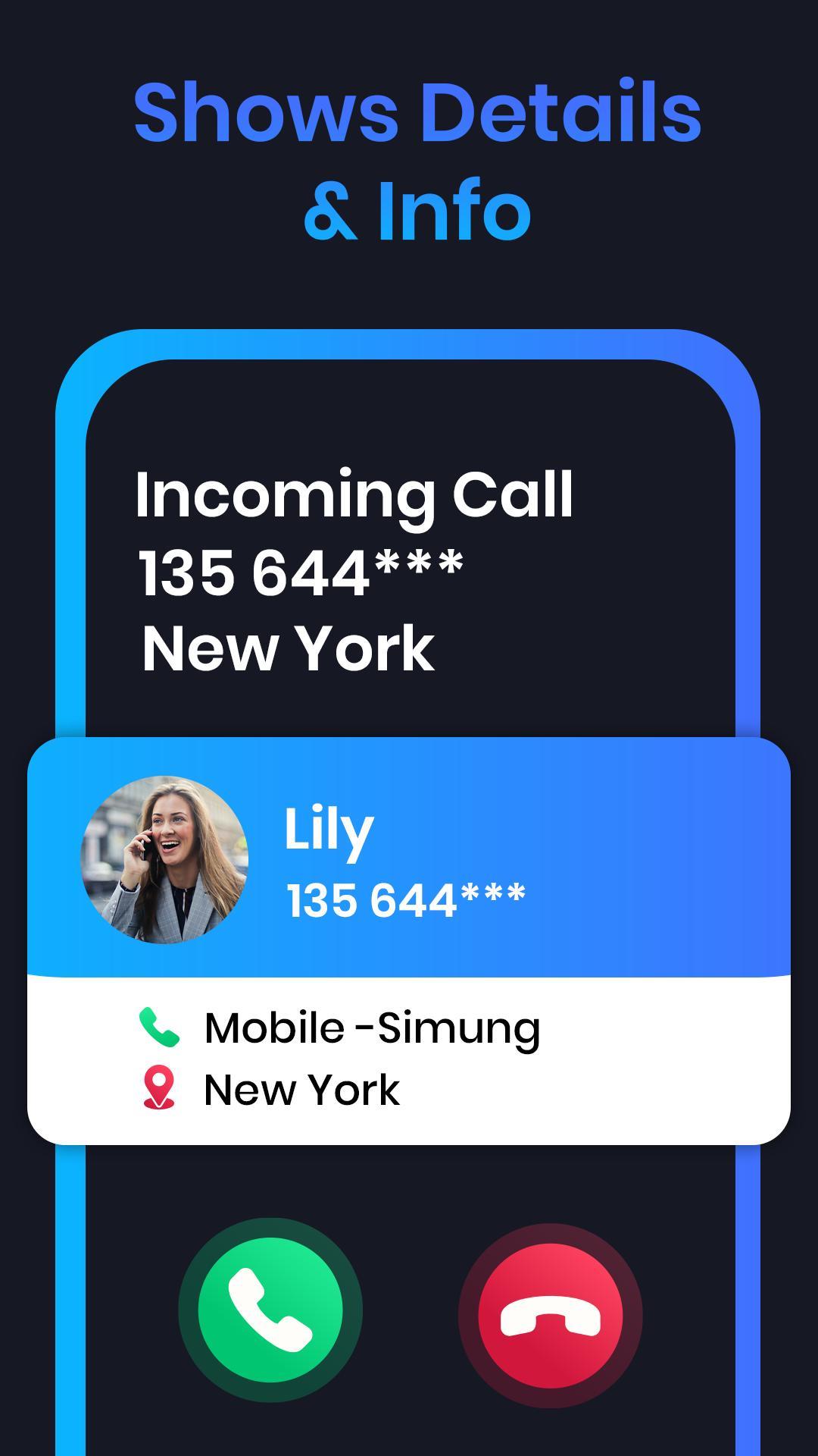 Schermata Caller id Number & Location 0