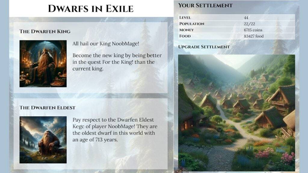 Dwarfs in Exile est un nouveau jeu de gestion multijoueur basé sur le texte, maintenant sorti