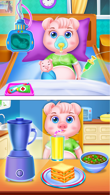 Pinky pig mom newborn Screenshot 2