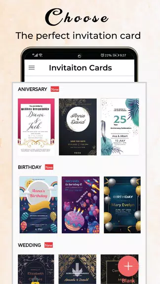 Invitation Card Maker & Ecards Screenshot 1