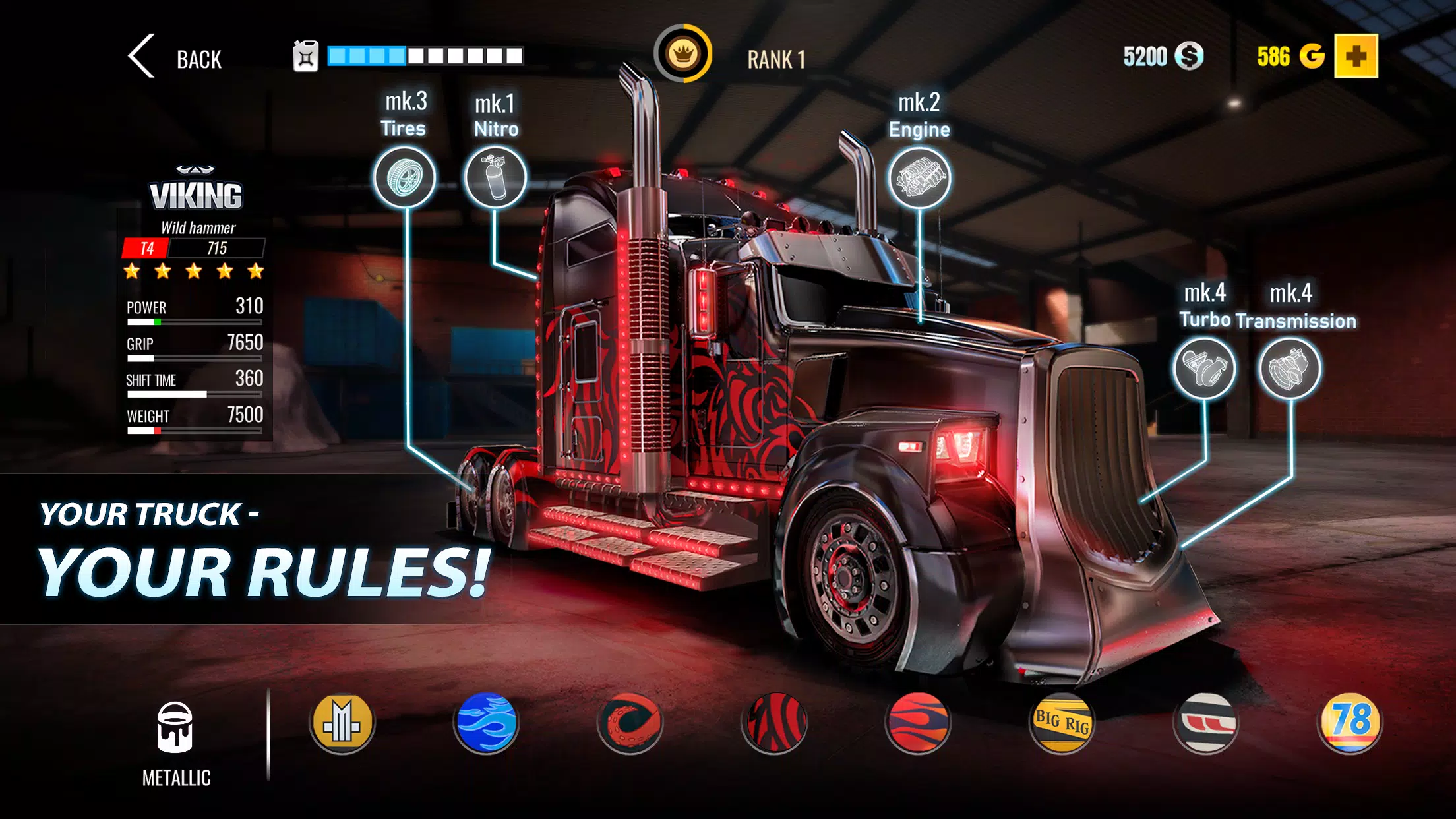 Big Rig Racing: Drag racing Capture d'écran 0
