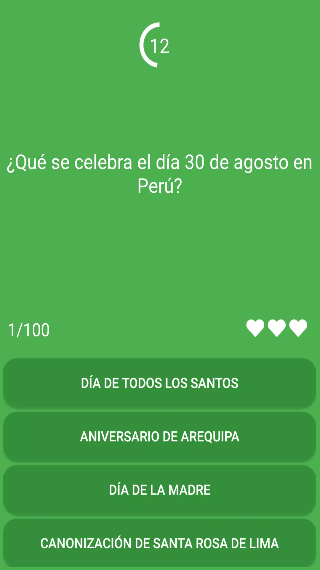 Test: ¿Cuánto sabes de Perú? Capture d'écran 1