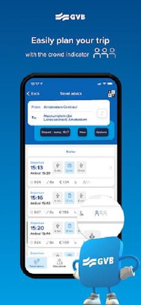 GVB travel app স্ক্রিনশট 2